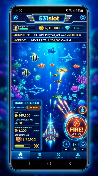 Tampilan antarmuka pengguna 531slot yang menarik.